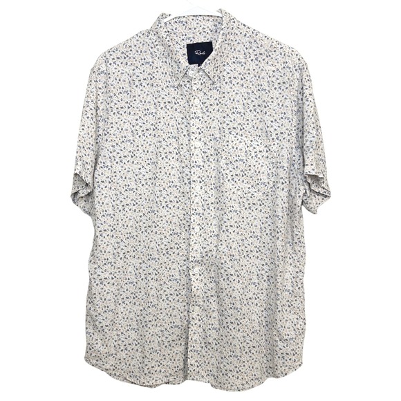 Rails Other - Rails Mens Carson‎ Spring Blossom Linen Blend Short Sleeve Button Up Large